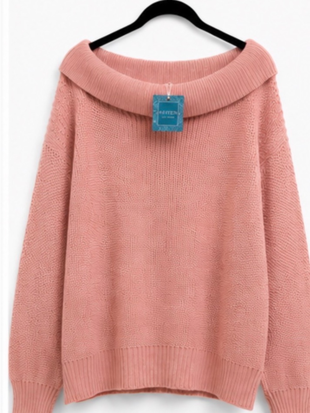 Hayden Blush Off-the-Shoulder Knit Sweater